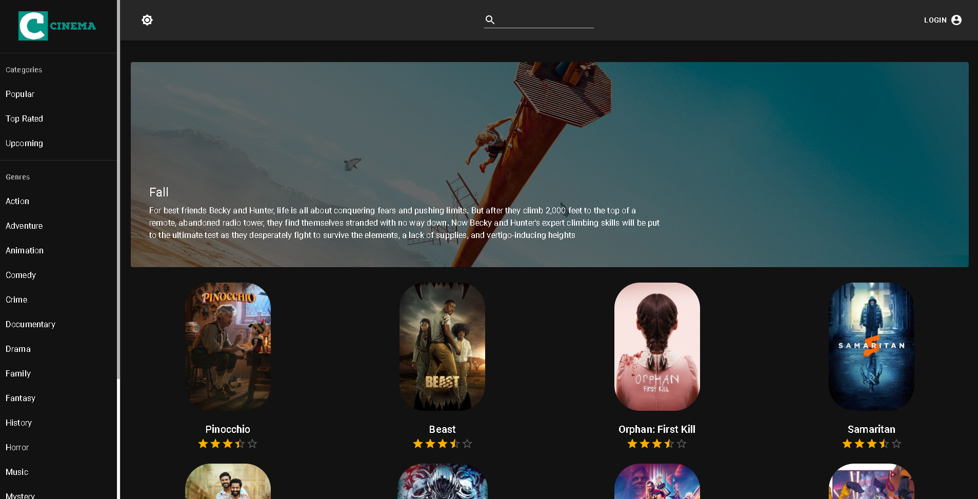 Movie Information Platform to search for movies and tv shows